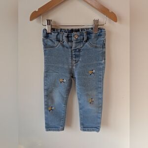 Weekend Denim Flower Embroidered Toddler Jeans 2T